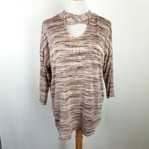 24/7 striped shirt, sz L